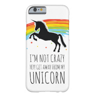 Funny Crazy Unicorn Rainbow Barely There iPhone 6 Hoesje