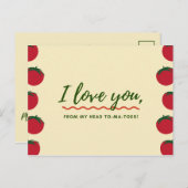 Funny Cream and Red Tomates Briefkaart (Voorkant / Achterkant)