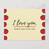 Funny Cream and Red Tomates Briefkaart (Voorkant)