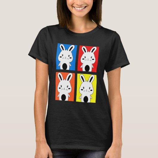 Funny Creative Bunny Rabbit T-shirt (Voorkant)