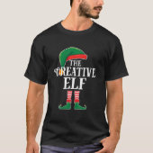 Funny Creative Elf Family Group Matching met Kerst T-shirt (Voorkant)