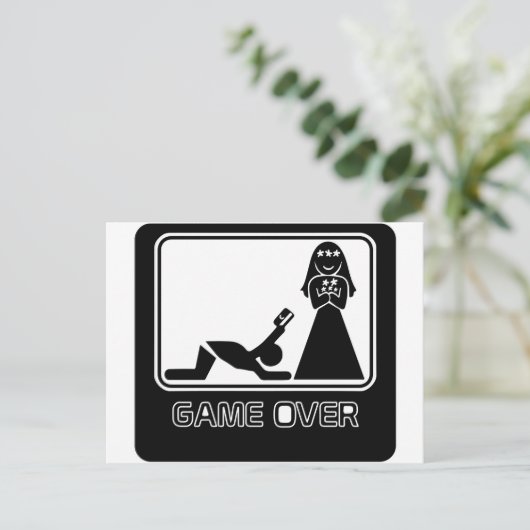 Funny Credit Card Game Over Briefkaart (Staand voorkant)