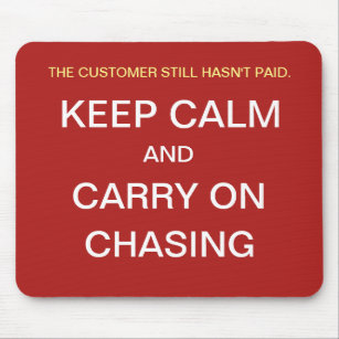 Funny Credit Control Gift Idee Keep Calm Quote Muismat