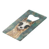 Funny Credit Kaart flesopener Curious Llama Creditkaart Flessenopener (Achterkant Gekanteld)