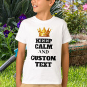 Funny Creëer Your Own Keep Calm and Custom Text T-shirt