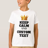Funny Creëer Your Own Keep Calm and Custom Text T-shirt (Voorkant)