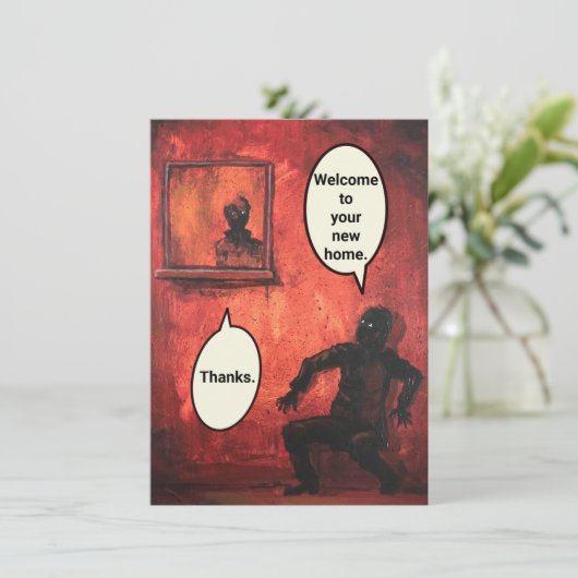 FUNNY CREEPE NEW HOME DOOR Jetpackcorps Kaart (Staand voorkant)