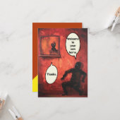 FUNNY CREEPE NEW HOME DOOR Jetpackcorps Kaart (Voorkant / Achterkant in situ)