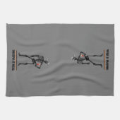 Funny Creepin It Echt Skelet Drink Halloween Theedoek (Horizontaal)