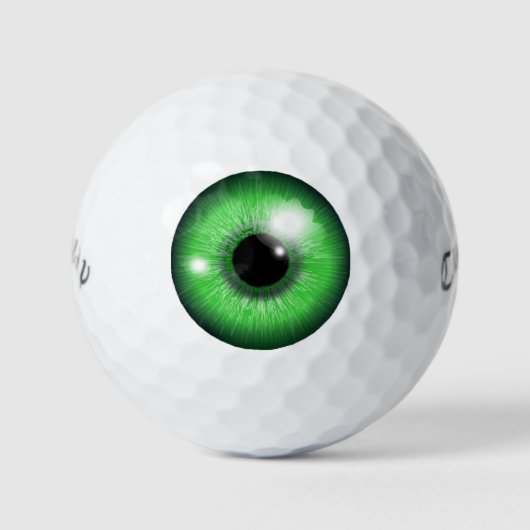 Funny Creepy Green Iris Eyeball Golfballen (Voorkant)
