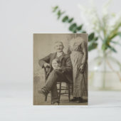 Funny Creepy Husband en headless Wife Briefkaart (Staand voorkant)