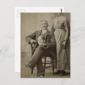 Funny Creepy Husband en headless Wife Briefkaart (Voorkant / Achterkant)