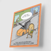 Funny Creepy Toaster Wall Clock Vierkante Klok (Hoek)