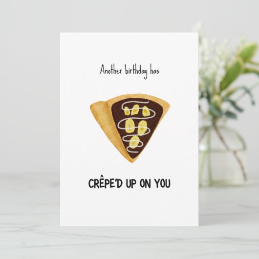 Funny Crepe Birthday Kaart (Staand voorkant)