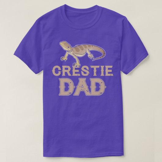 Funny Crestie Gecko Dad Pet T-shirt (Design voorkant)