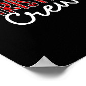 Funny Crew Santa Hat Christmas Red Plaid Xmas Fami Poster (Hoek)