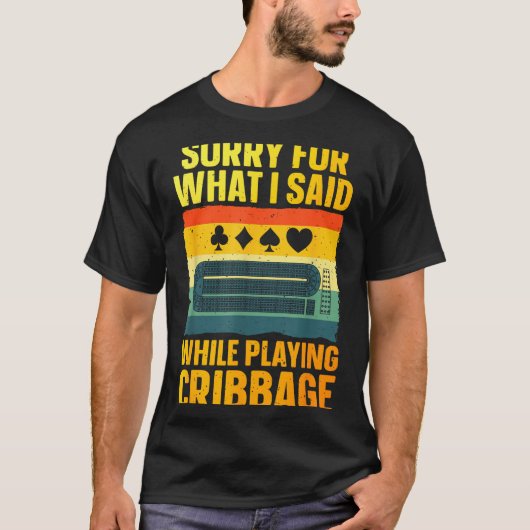 Funny Cribbage Art For Men Women Card Game Cribbag T-shirt (Voorkant)
