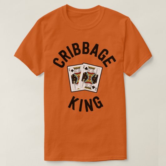 Funny Cribbage Shirt voor Mannen Cribbage King Gra (Design voorkant)