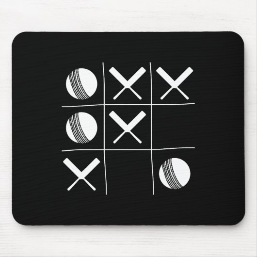 Funny Cricket Joke – Noughts And Crosses Tic-tac-t Muismat (Voorkant)
