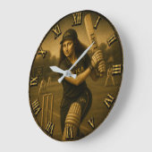 Funny Cricket Mona Lisa Batsman Gift Grote Klok (Hoek)