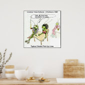 Funny Cricket Pick-Up Line Poster (Keuken)