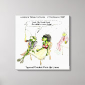 Funny Cricket Pick-up Lines Canvas Afdrukken (Voorkant)