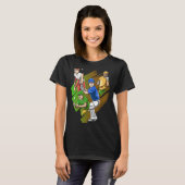 Funny Cricket Team Bat en Ball T-shirt (Voorkant volledig)