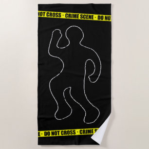 Funny Crime Scene Strandlaken