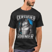 Funny Cringe Sigma Wolf Certified Gooner  T-shirt (Voorkant)