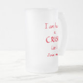 Funny Crisis Quote Kantoor Panic Humor Red Slogan Matglas Bierpul (Voorkant rechts)
