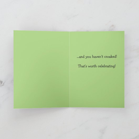 Funny Croaking Toad Birthday Greeting Kaart (Binnen)