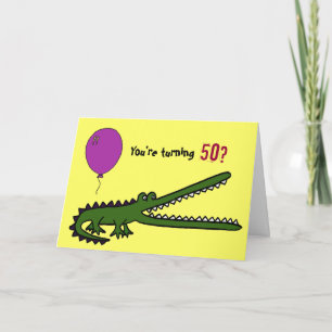 Funny Croc 50ste verjaardag Kaart