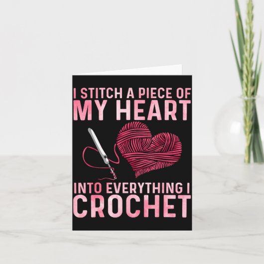 Funny Crochet Design For Men Women Crocheting Croc Kaart (Voorkant)