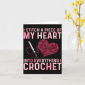 Funny Crochet Design For Men Women Crocheting Croc Kaart (Gele Bloem)