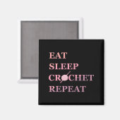 Funny Crochet Quote  Magneet (Voorkant / Achterkant)