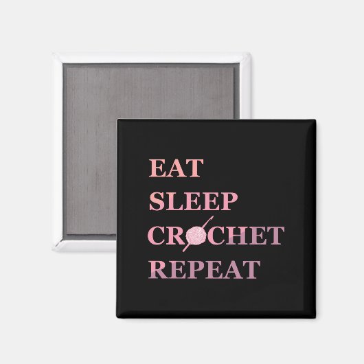 Funny Crochet Quote Magneet (Voorkant / Achterkant)