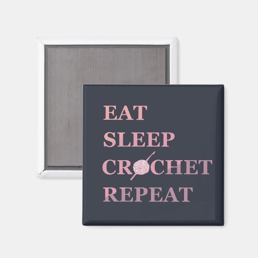 Funny crochet quote magneet (Voorkant / Achterkant)