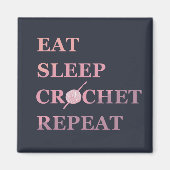 Funny crochet quote magneet (Voorkant)