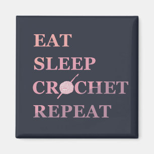 Funny crochet quote magneet