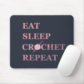 Funny crochet quote muismat (Met muis)