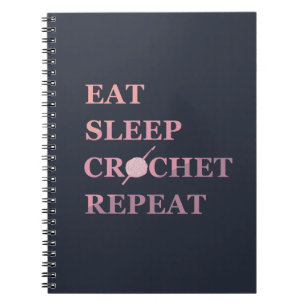 Funny crochet quote notitieboek