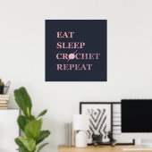 Funny crochet quote poster (Thuiskantoor)