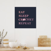 Funny crochet quote poster (Keuken)