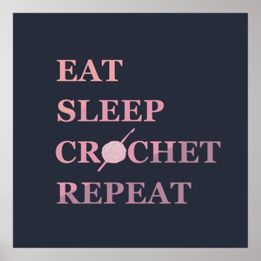 Funny crochet quote poster (Voorkant)