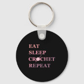 Funny Crochet Quote  Sleutelhanger (Voorkant)