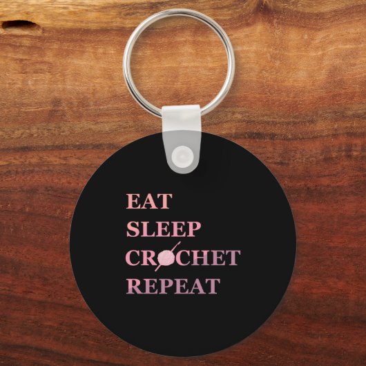 Funny Crochet Quote  Sleutelhanger (Voorkant)