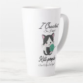 Funny Crochet Quote Yarn Lover Design Latte Mok (Rechterhoek)