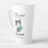 Funny Crochet Quote Yarn Lover Design Latte Mok (Linkerhoek)