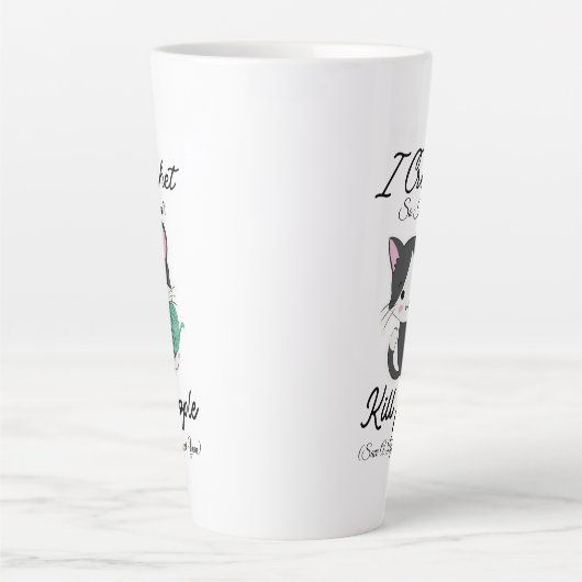 Funny Crochet Quote Yarn Lover Design Latte Mok (Voorkant)