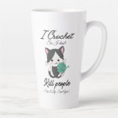 Funny Crochet Quote Yarn Lover Design Latte Mok (Rechts)